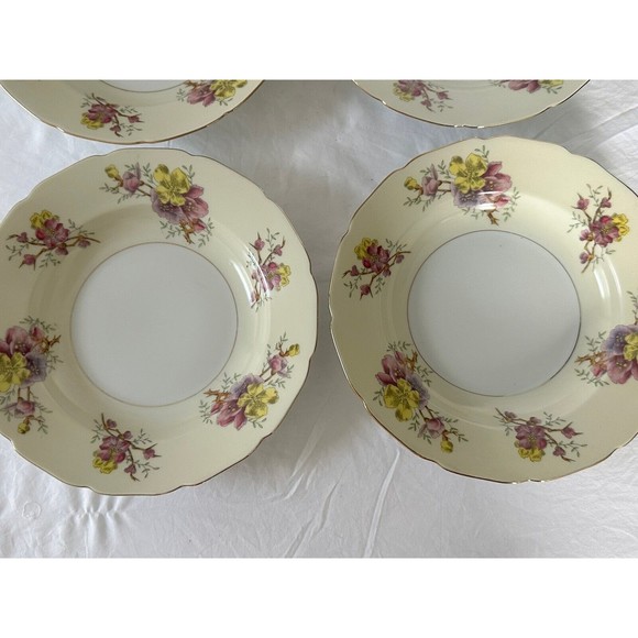 4 Apple Blossom (Cream Background) by BLACK KNIGHT Salad Plate Made in Germany - Picture 2 of 8